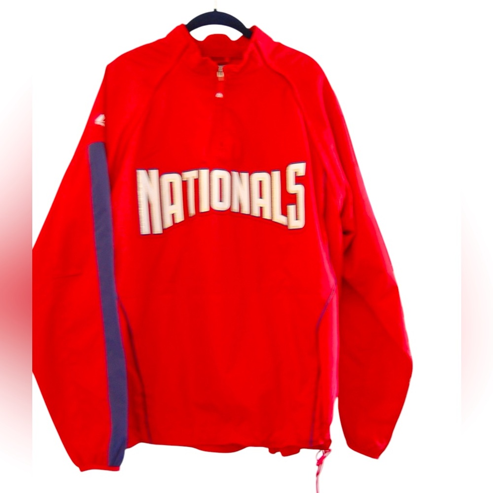 ⚾️Red Nationals Pullover Windbreaker with Convertible Sleeves